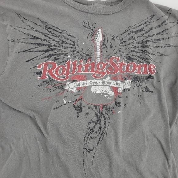 MENS LARGE VINTAGE ROLLING STONE ALL THE NEWS THAT FITS T-SHIRT - Picture 3 of 6